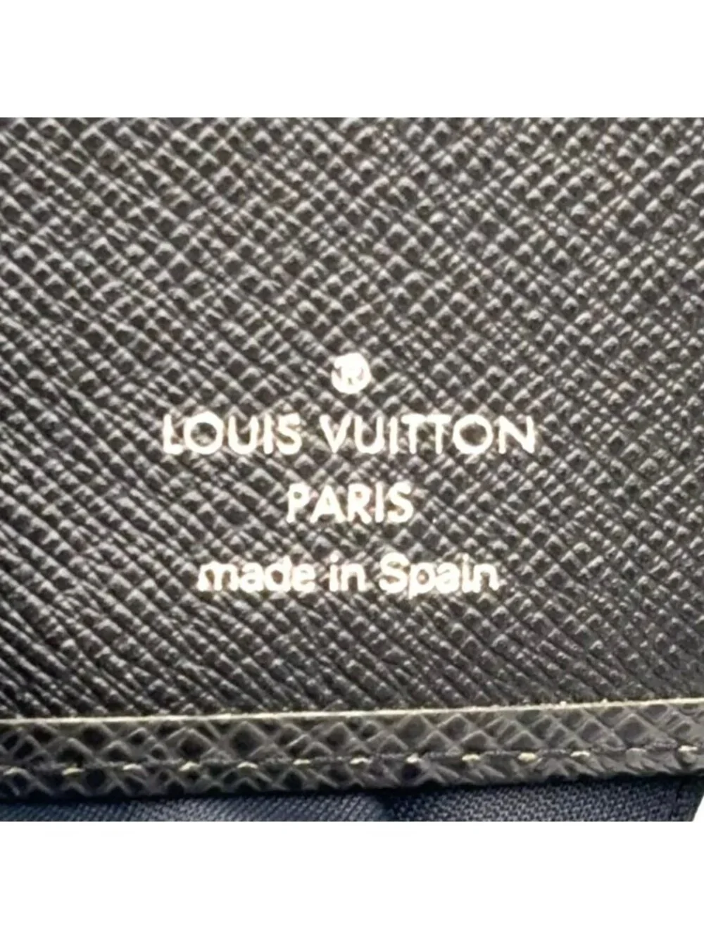 Louis Vuitton Agenda PM Taiga Leather Black Notebook Cover Silver